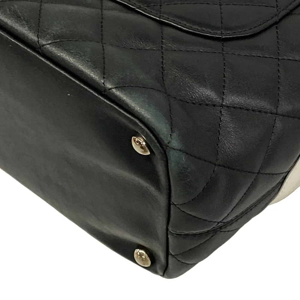 Chanel Cambon Line Medium Tote Bag A25167 Black White